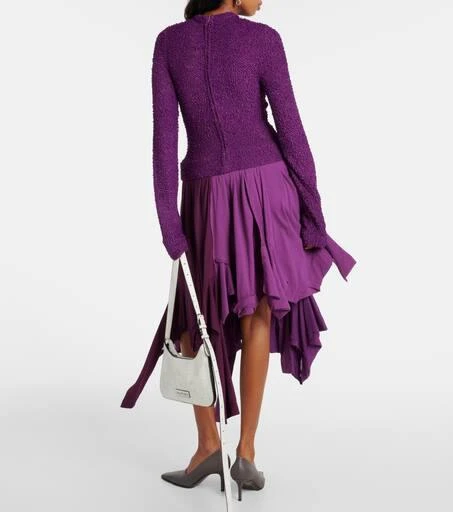 Acne Studios Damage pleated cotton midi dress 3