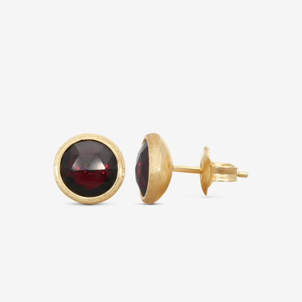 Marco Bicego Marco Bicego Jaipur 18K Yellow Gold Garnet Stud Earrings OB957-RG01-Y 3