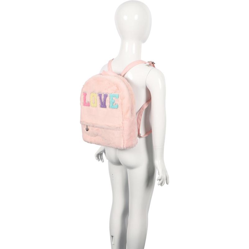 OMG! Accessories Love fluffy backpack in pink