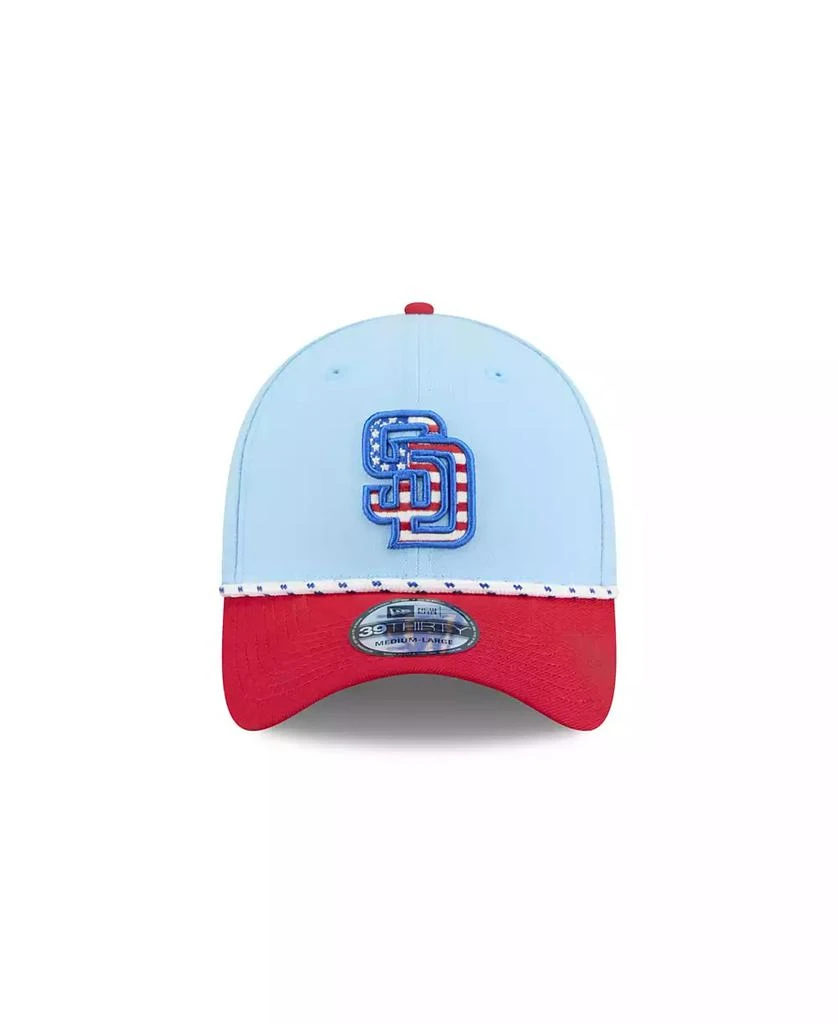 New Era Men's Light Blue/Red San Diego Padres 2025 Fourth of July 39THIRTY Flex Hat 5