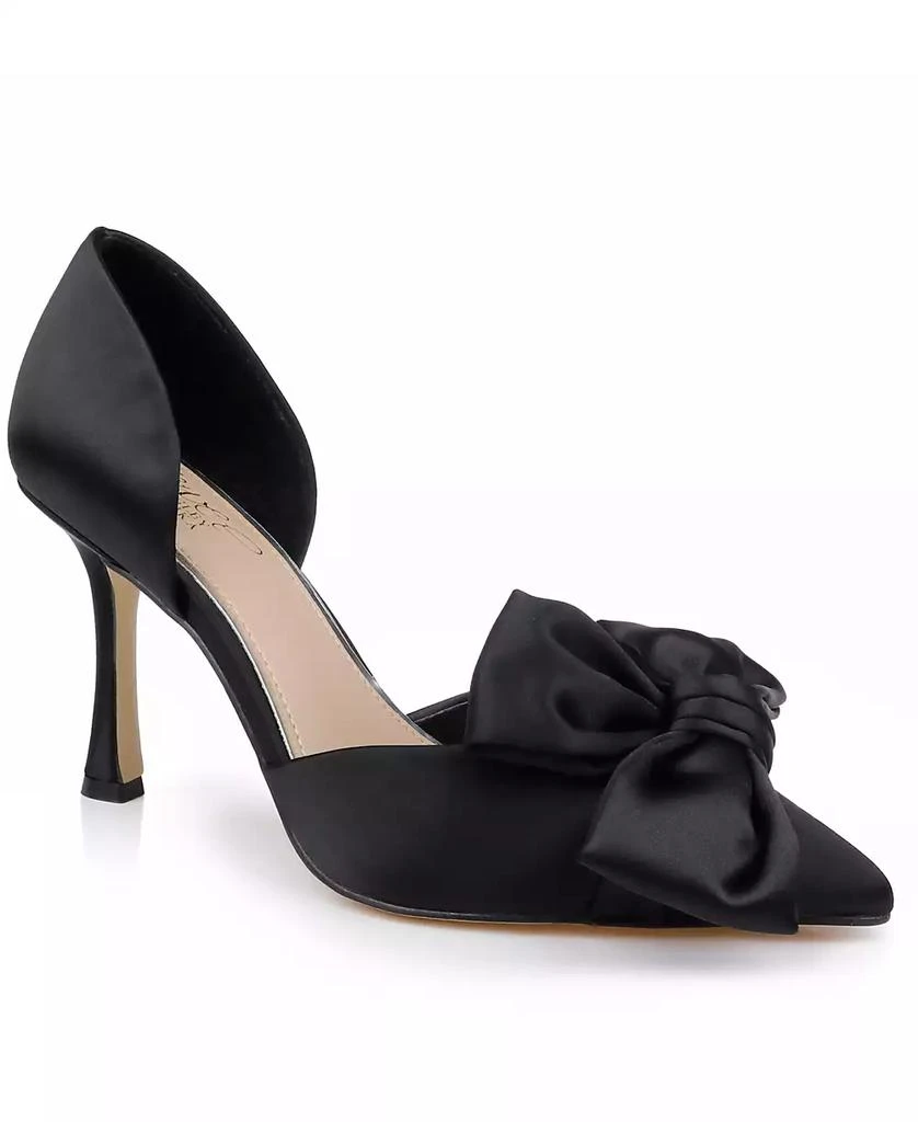 Badgley Mischka Women's Sidney Slip On Evening Bow Pumps 1