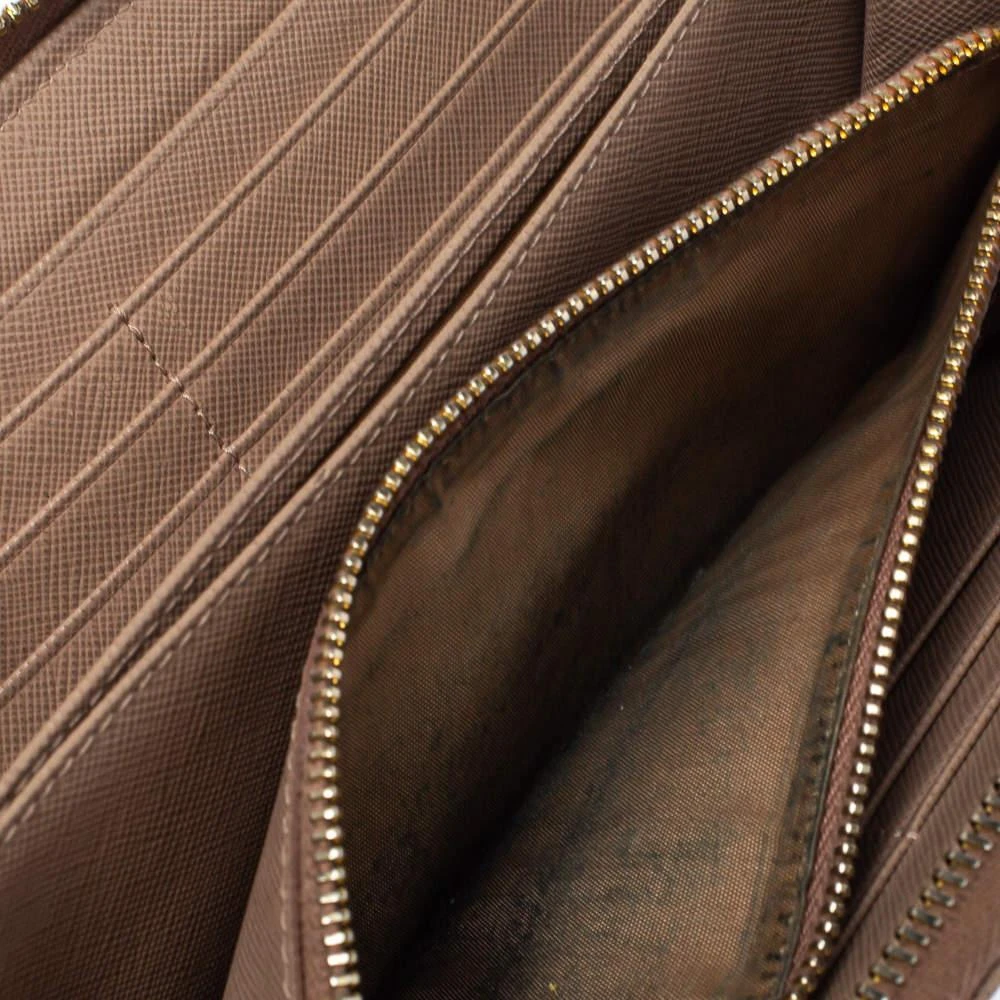 Prada Prada Beige Saffiano Leather Bow Zip Around Wallet 2
