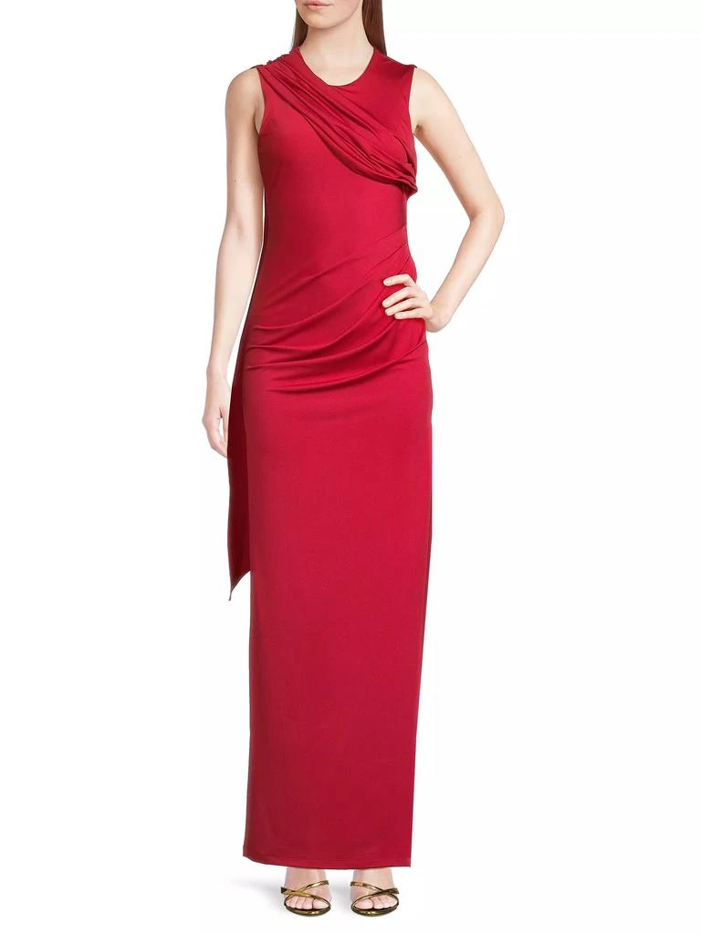 Black Halo Aruna Draped Maxi Dress 2