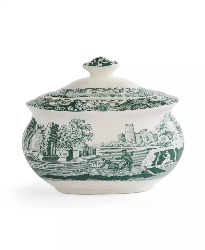 Spode Heritage Green Italian Covered Sugar Bowl