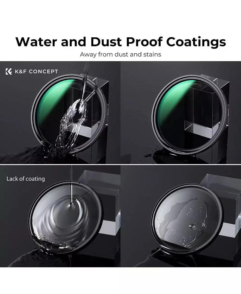 K&F Concept 49mm Nano-X ND2-32 1-5 Stop Magnetic Variable Neutral Density Lens Filter 7