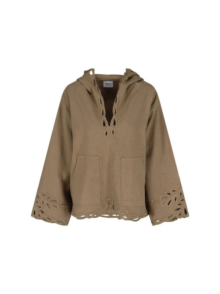 Isabel Marant Étoile Solvi" Embroidered Crop Top – Green 1