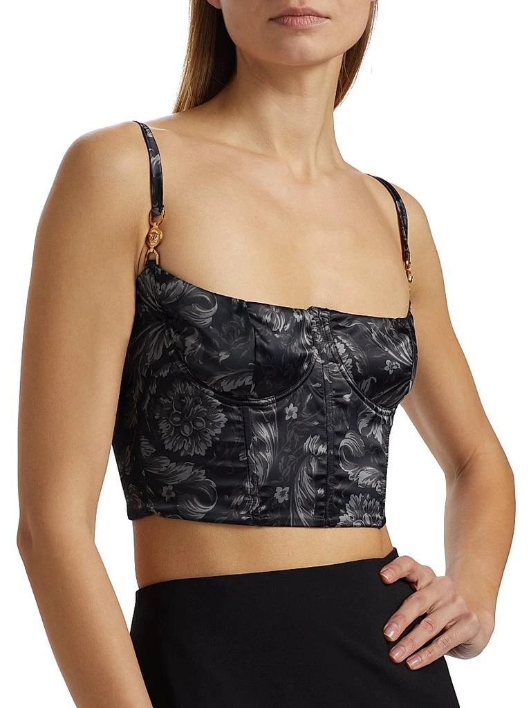 Versace Barocco '92 Stretch Satin Balconette Bra Top 6