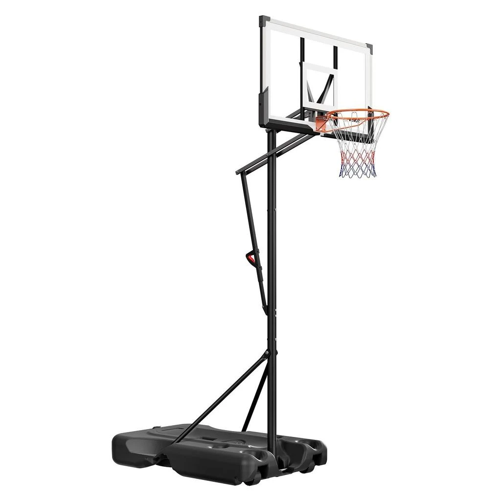 VVOR Portable Basketball Stand, 10 ft Height Adjustment Basketball Hoop 
Goal, Portable Basketballs Hoop with 54 inch PC Backboard 
Wheels for Kids, Teens, Adults in Driveways, Pools, Schools 1