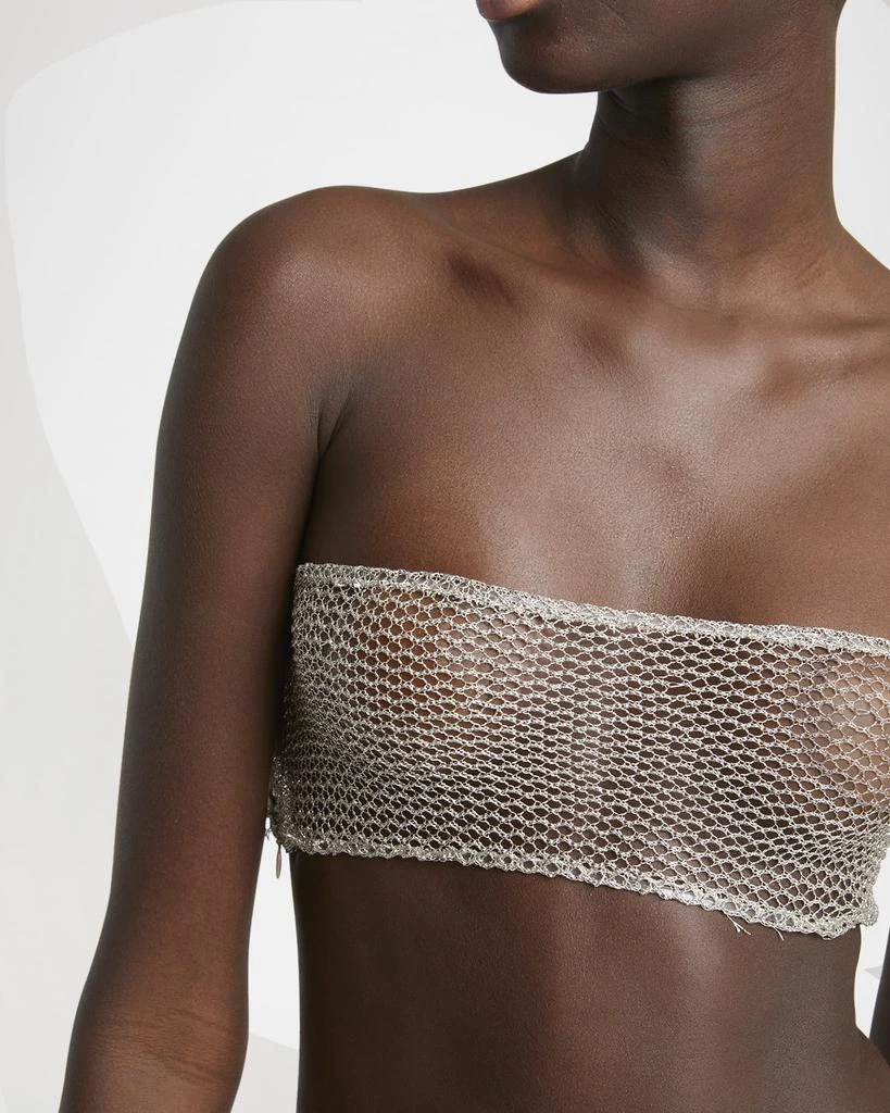 Alaia Metallic Mesh Bra Top 5