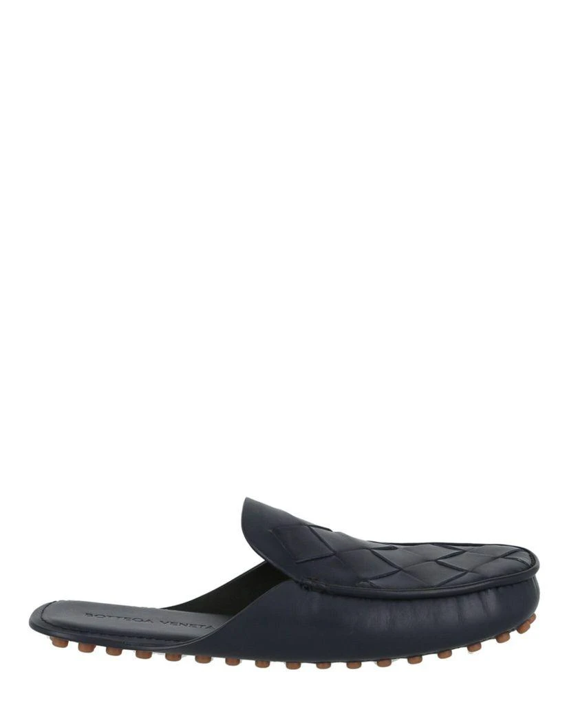 Bottega Veneta Mens Intrecciato Leather Slides 4