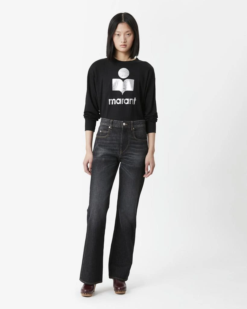 Isabel Marant Étoile MARANT ÉTOILE, KLOWIA LINEN TEE-SHIRT - Women - Black - XS 1