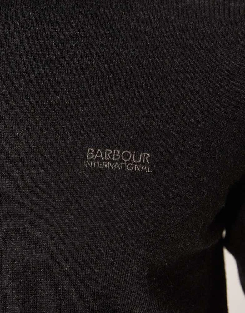 Barbour Barbour International merlin turtle neck jumper in black 3