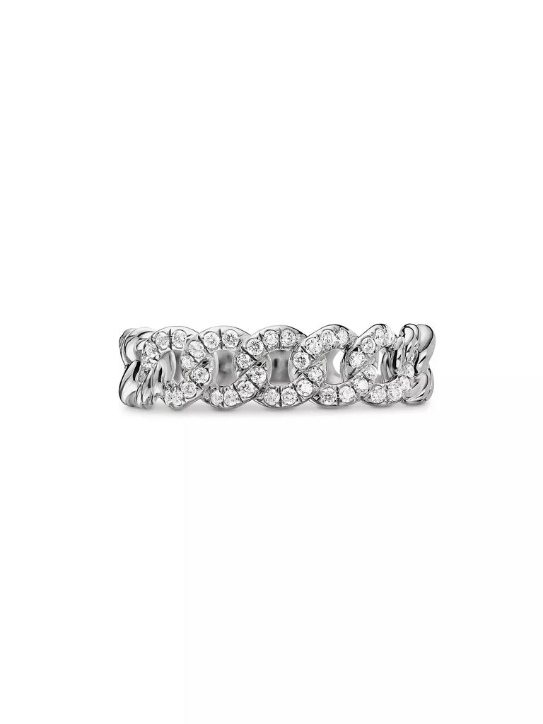 David Yurman Belmont® Curb Link Band Ring with Pavé Diamonds 3