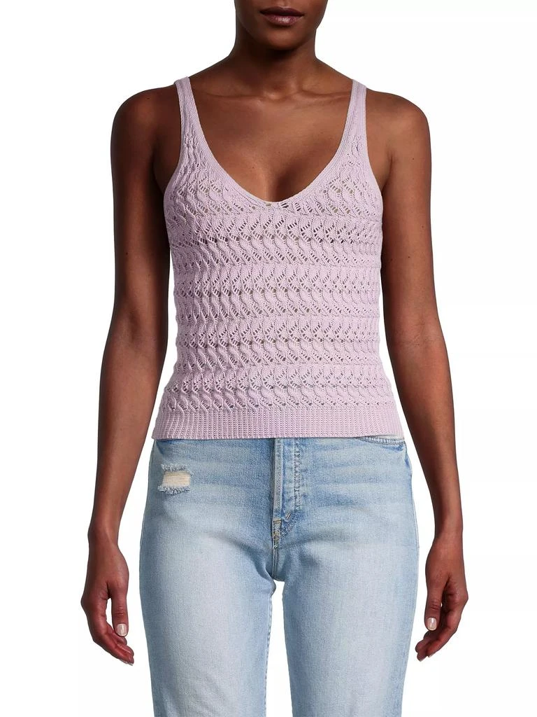 White + Warren Stretch Cotton Textured Tank Top 3