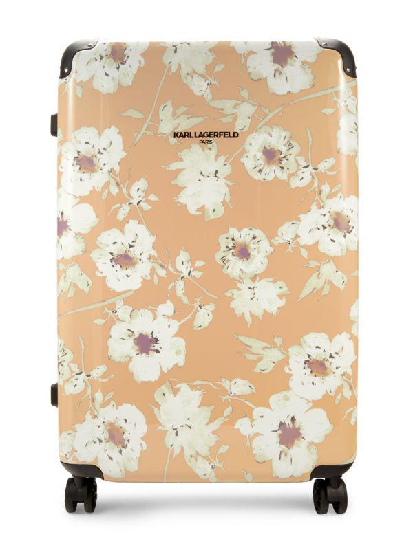 Karl Lagerfeld Paris Dune 28 Inch Floral Hardshell Spinner Suitcase