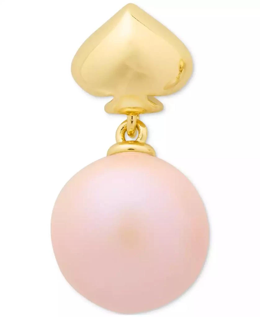 Kate Spade Gold-Tone Spade & Imitation Pearl Drop Earrings 2