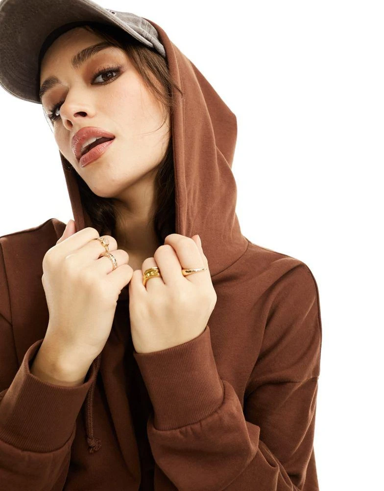 ASOS ASOS DESIGN oversized hoodie in brown 2