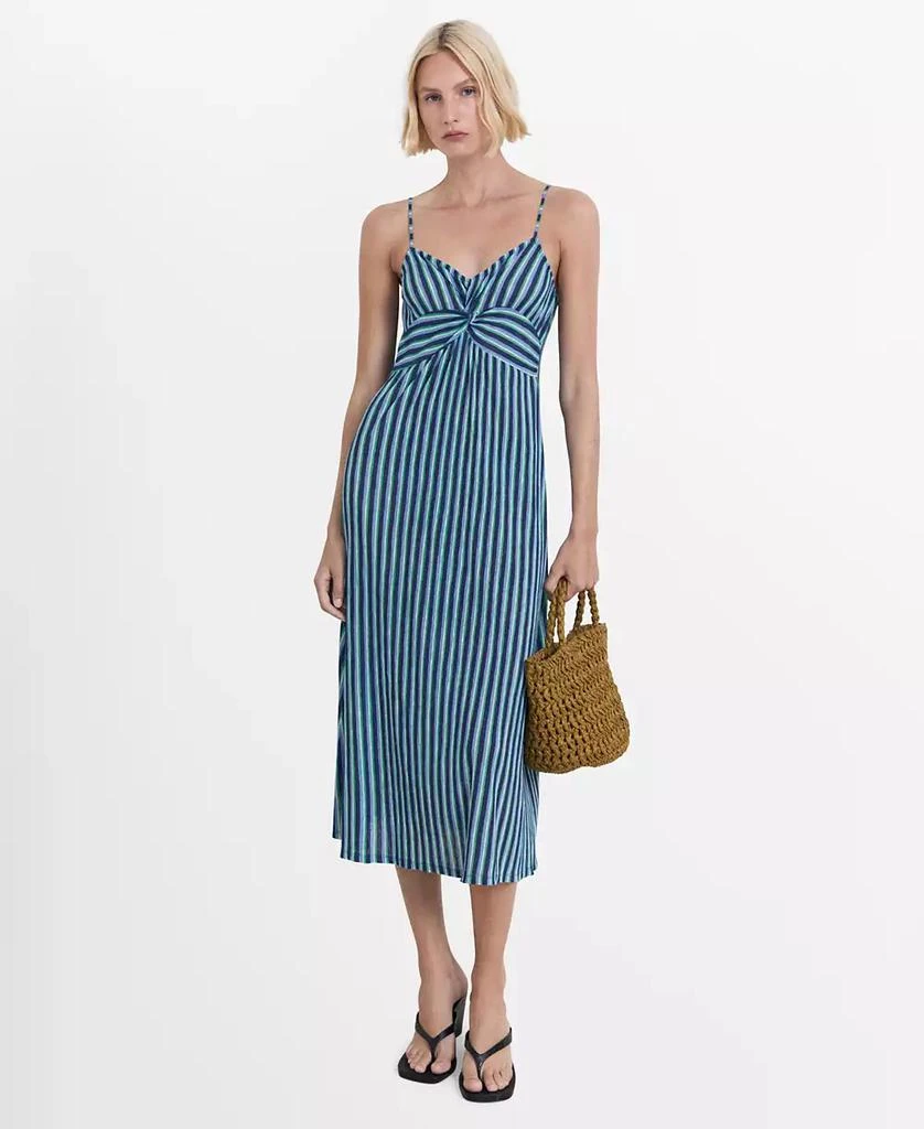mango green stripe dress Una Dress (Satin Crepe) Sicilian Olive – Juliette Hogan main image 1