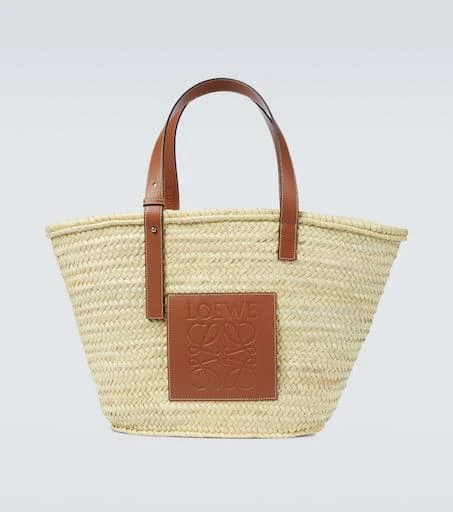 Loewe Large raffia tote bag 1
