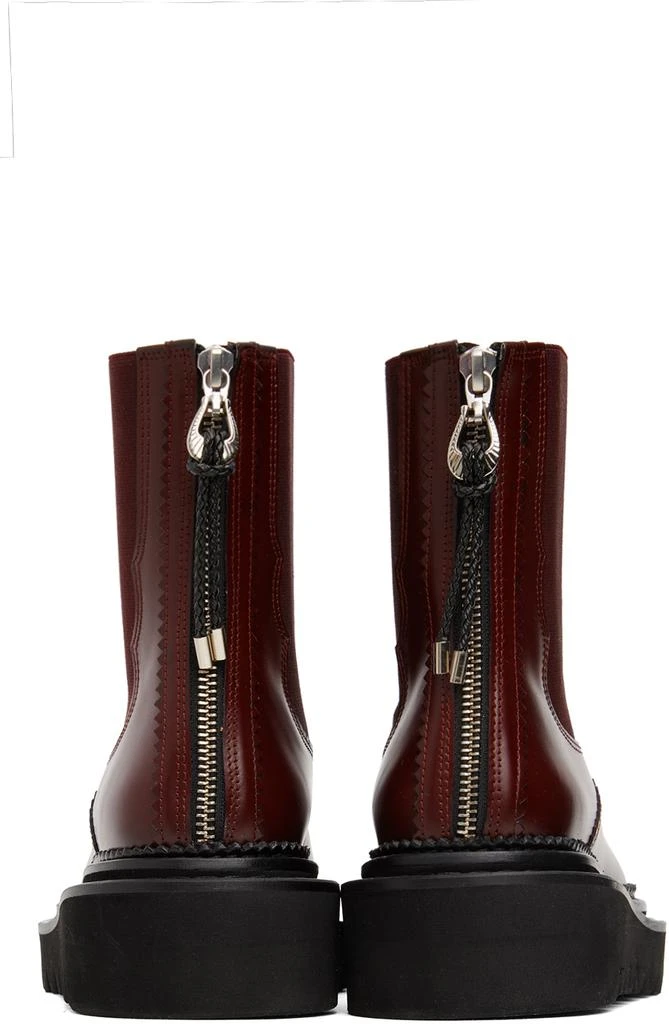 Toga Pulla Burgundy Side Gore Metal Boots 2