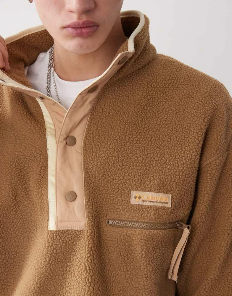 Columbia Columbia Helvetia II half snap fleece in brown 2