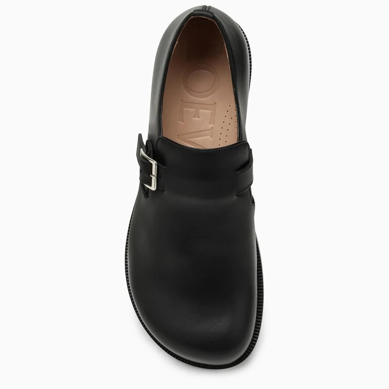 Loewe Campo black calfskin derby with buckle 3