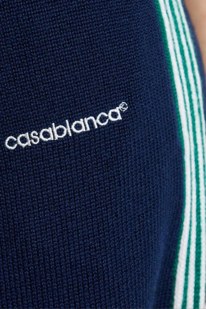 Casablanca Casablanca Logo Embroidered Wide-Leg Knit Trousers 4