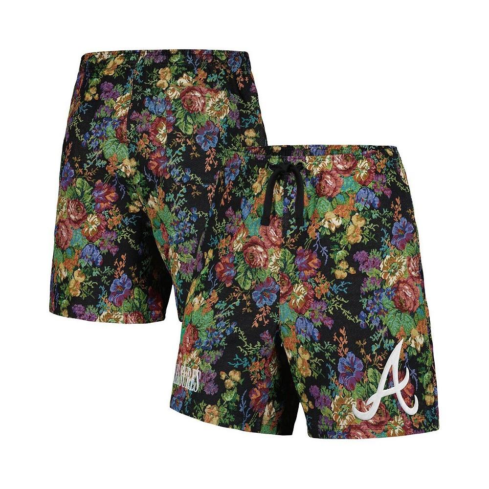 PLEASURES Men's Black Atlanta Braves Floral Shorts