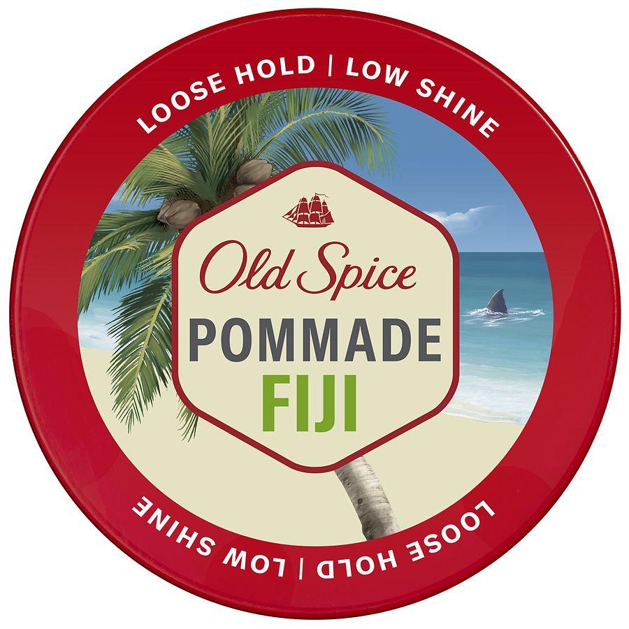 Old Spice Hair Styling Pomade for Men, Loose Hold, Low Shine Fiji¿s coconut and tropical wood scent