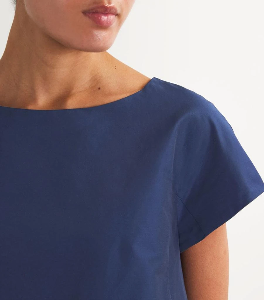 Weekend Max Mara Taffeta Boat-Neck Blouse 6