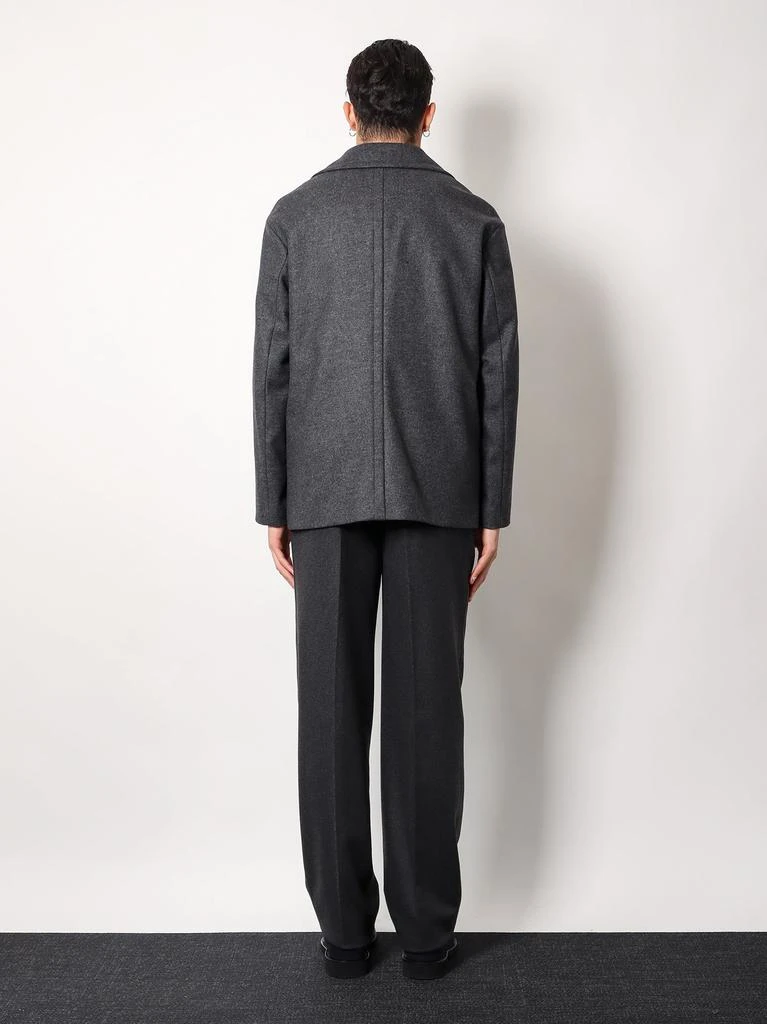 HEVÒ Double-breasted virgin wool blend coat 3