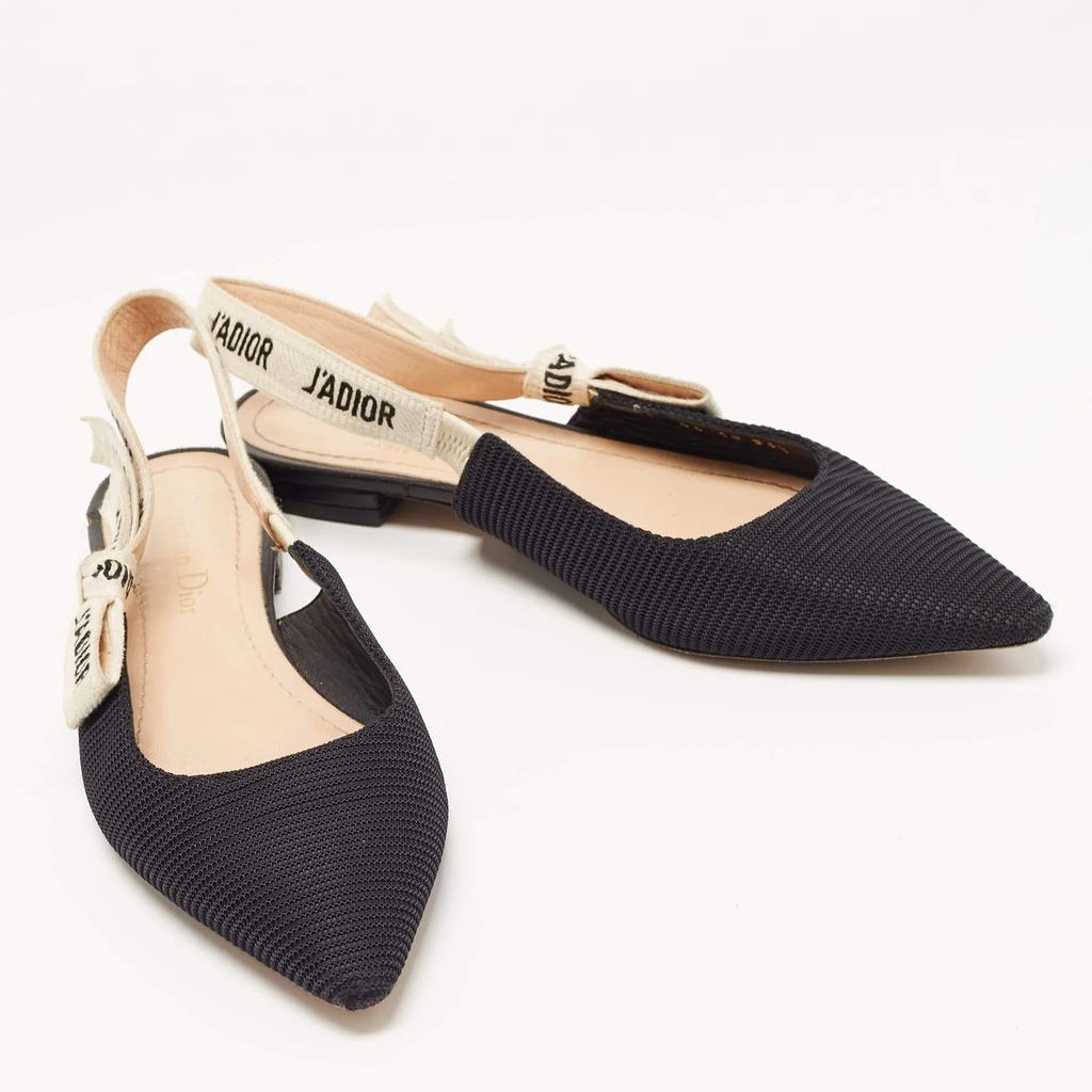 Dior Dior Black Technical Fabric J'adior Slingback Flats Size 36.5 3