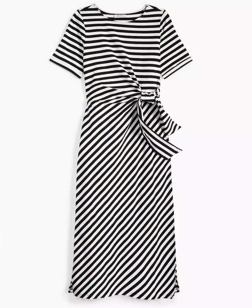 On 34th Women's Striped Tie-Waist Midi Dress, Exclusively at Macy's 5