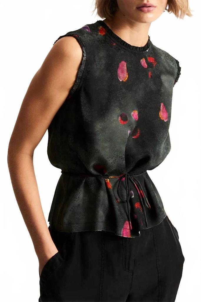 RAQUEL ALLEGRA Wilhelmina Top In Petal Black