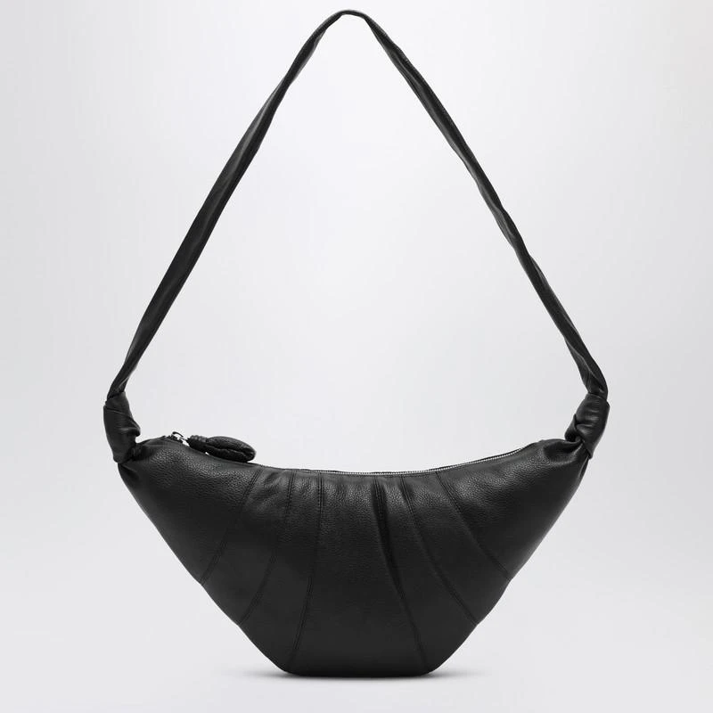 Lemaire Medium Croissant bag in black leather 1