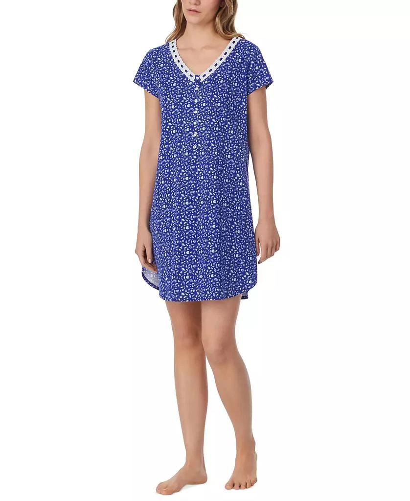 Eileen West Women
s Cotton Cap-Sleeve Nightshirt 4