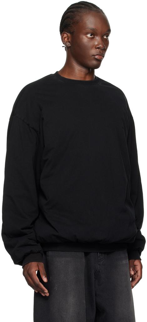 We11done Black Padded Sweatshirt