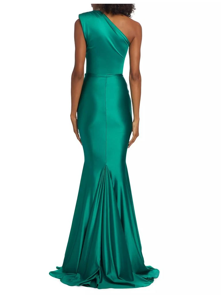 Michael Costello Collection Aquarius One-Shoulder Mermaid Gown 5