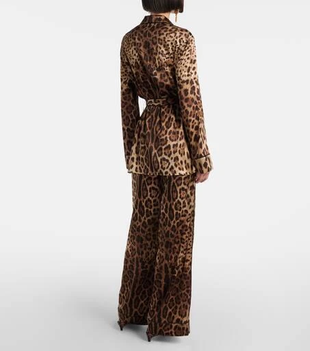 Dolce
Gabbana Leopard-print stretch-silk satin top 3