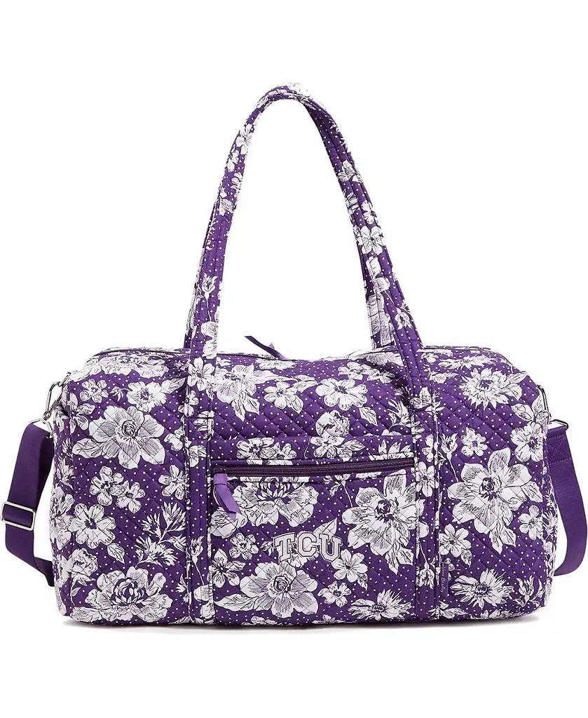 Vera Bradley TCU Horned Frogs Rain Garden Large Travel Duffel Bag 1