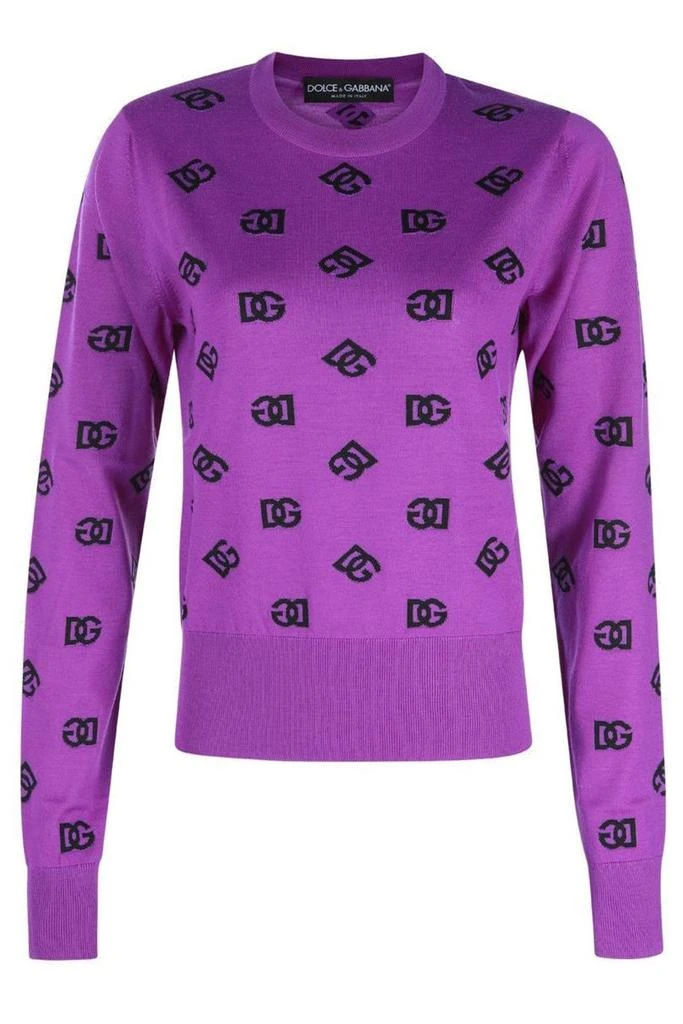 Dolce
Gabbana Dolce
Gabbana DG Logo Intarsia Crewneck Jumper from Cettire