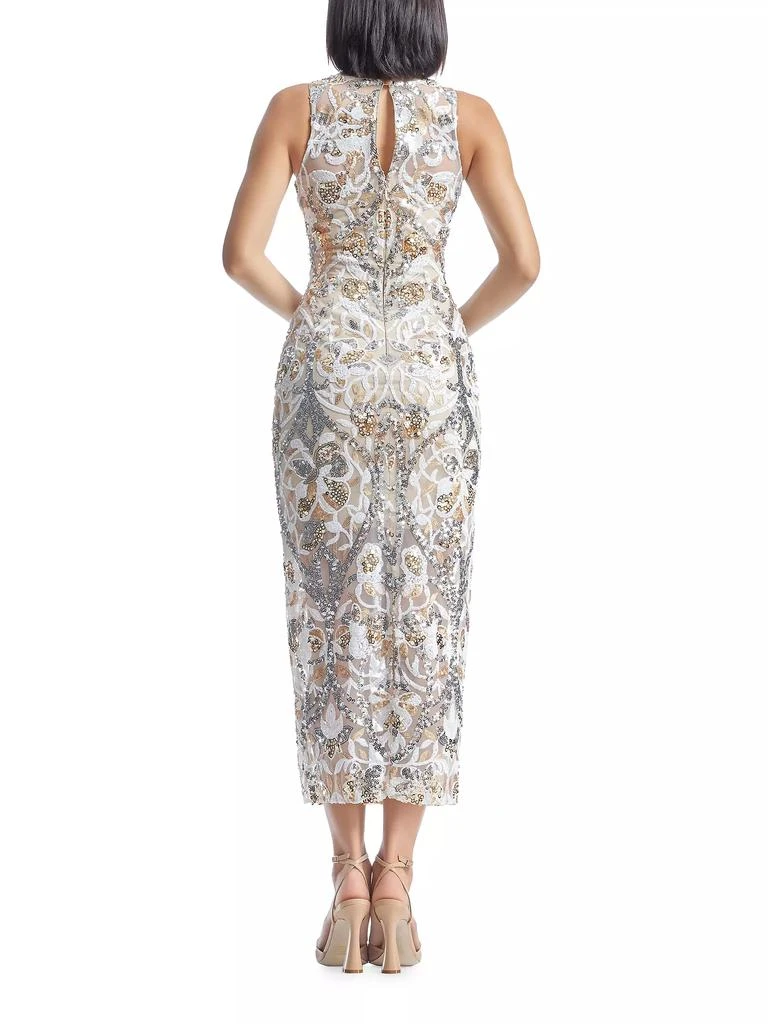 Dress The Population Helena Sequined Keyhole Midi-Dress 4