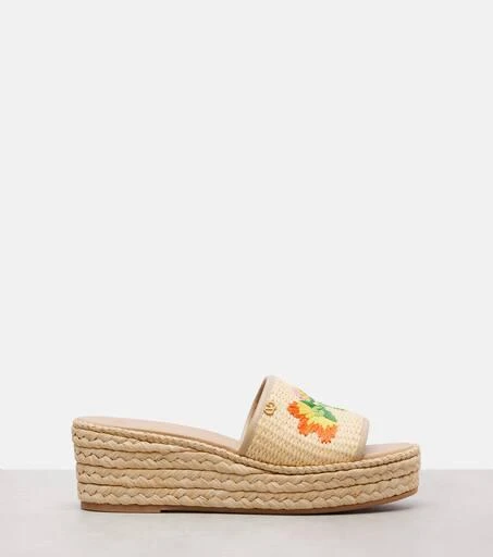 Valentino Bribri 65 raffia espadrille wedges 4