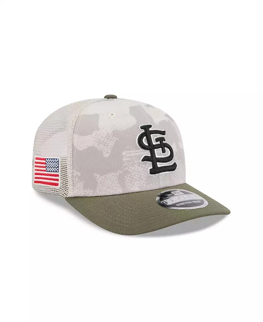New Era Men's Light Beige/Olive St. Louis Cardinals 2025 Armed Forces Day 9SEVENTY Adjustable Hat 2
