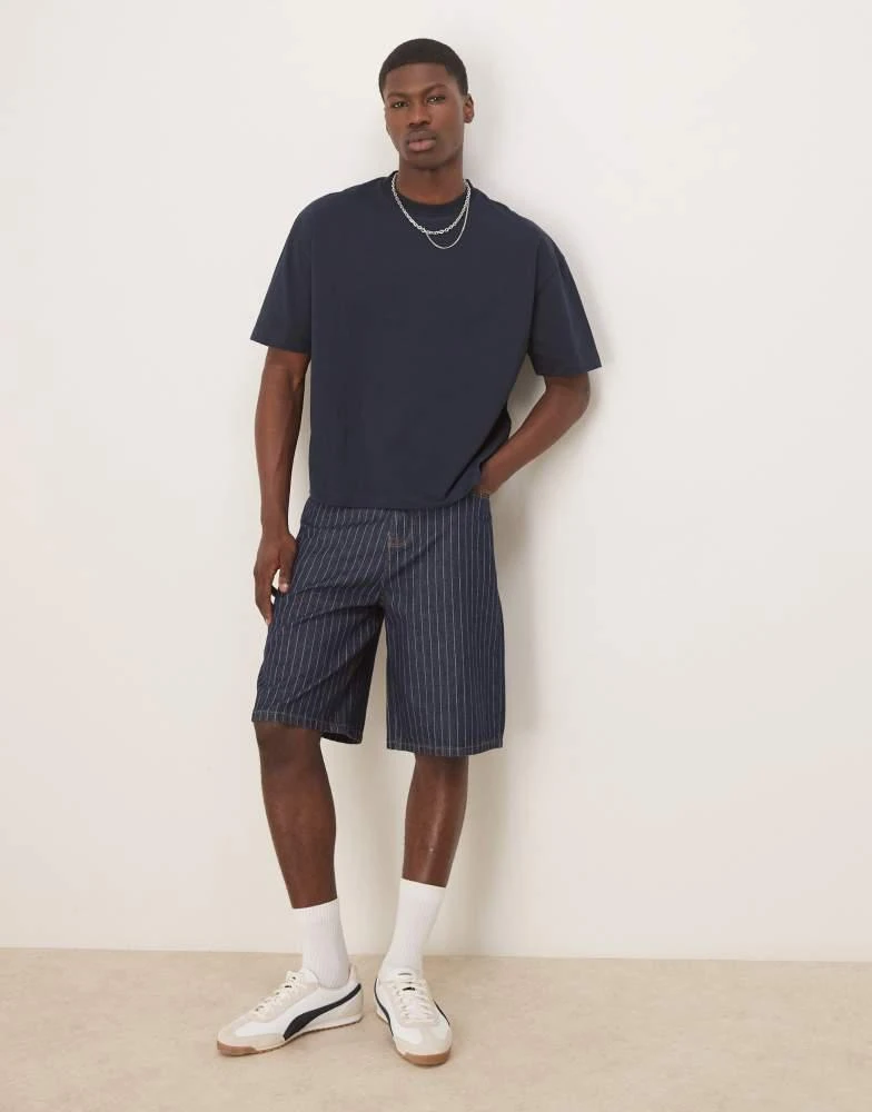 ASOS ASOS DESIGN boxy oversized t-shirt with back city graphic in navy 4