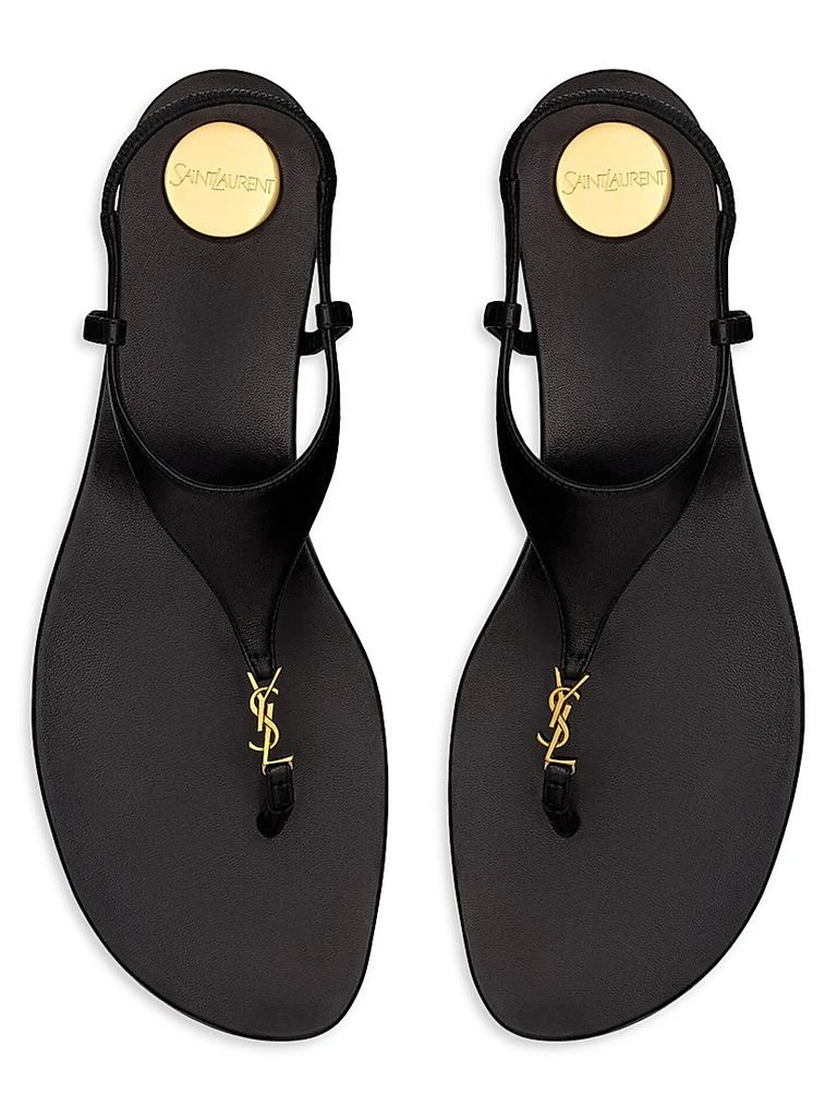 Yves Saint Laurent Cassandra Sandals in Smooth Leather 3
