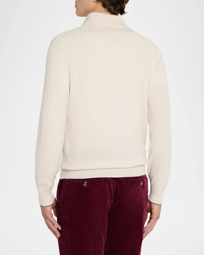 Brunello Cucinelli Men
s Premium Cashmere Polo Sweater 3