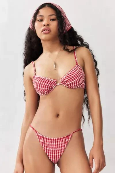 Out From Under Out From Under Red Gingham Bikini Bottom 4