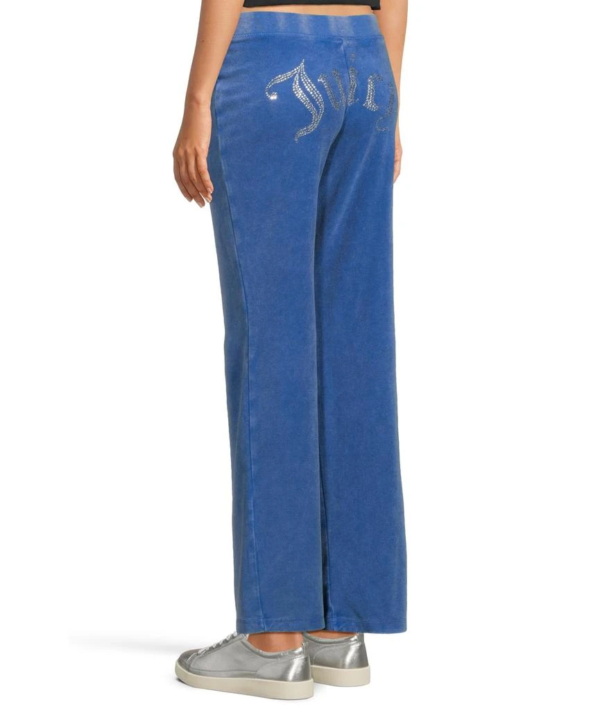 Juicy Couture Washed Towel Terry Heritage Wide Leg Track Pants 3