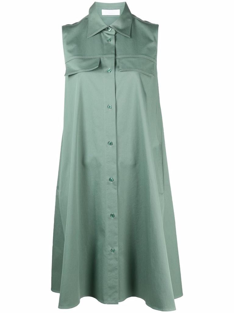 Hugo Boss shift shirt dress - women -  -  - Green